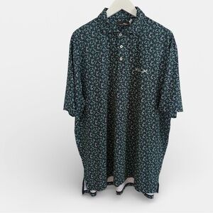 RLX Classic Fit Performance Print Men’s Short Sleeve Golf Polo Shirt XL